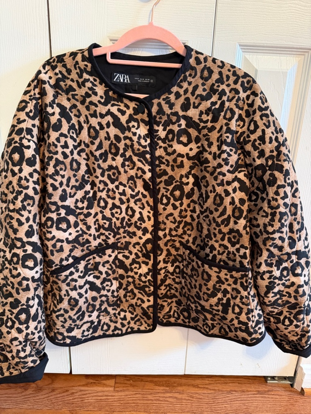 Zara Animal Print Jacket - Tan & Black